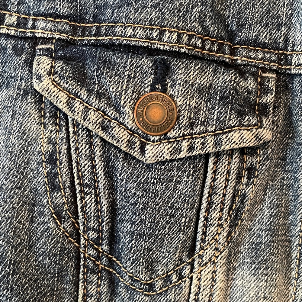 American Eagle Outfitters Blue Denim Vest - Picture 2 of 12